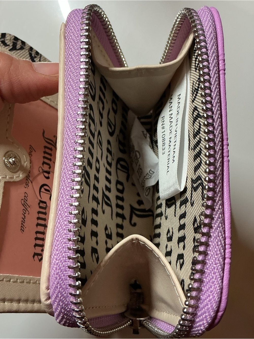 Juicy Couture That Bling Small Zip Around Wallet - Violet Tulle - Picture 4 of 5